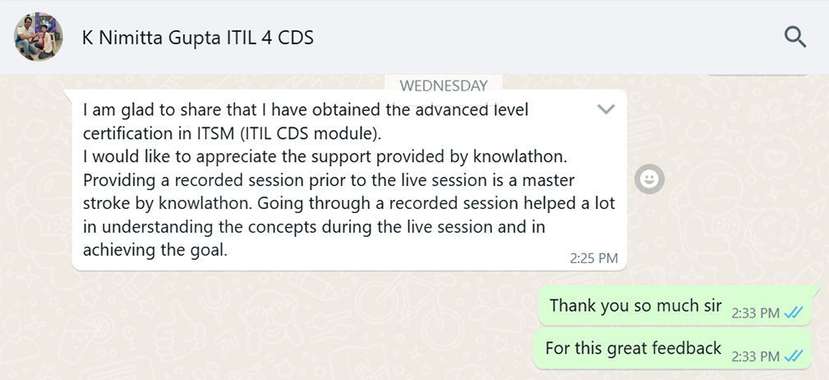 Learner feedback screenshot 15