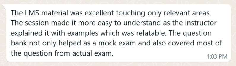 Learner feedback screenshot 31