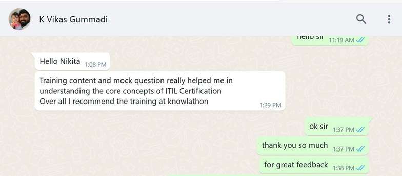 Learner feedback screenshot 16