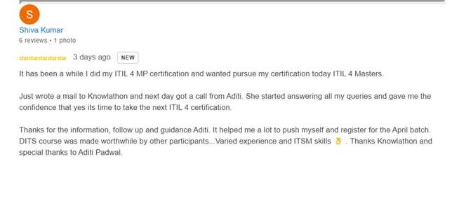 Learner feedback screenshot 24