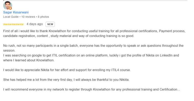 Learner feedback screenshot 27