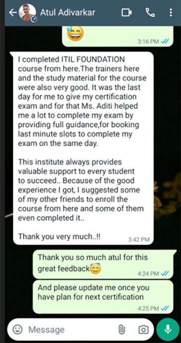 Learner feedback screenshot 6